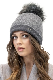 Vivisence 7095 Nakrycie głowy czapka, szara pepitka