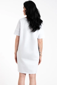 Italian Fashion Karina tunika kr.r. Sukienka klasyczna, biały