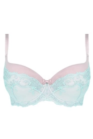 Unikat Francesca Biustonosz usztywniany, niebieski-beż