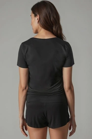 Vivisence 2042 Nocna komplet koszulka + szorty, czarny