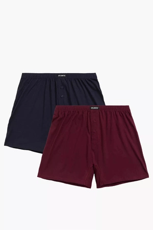 Atlantic 2MBX-054 2-pack Majtki bokserki, bordo/granat