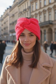 Vivisence 70108 Nakrycie głowy opaska, malinowy