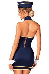 Obsessive Stewardess uniform Nocna sexy kostium, granatowy