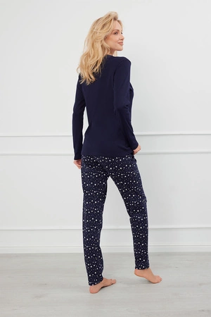 Italian Fashion Libra dł.r. dł.sp. Nocna piżama, granat/druk