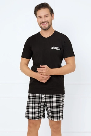 Italian Fashion Klark kr.r. kr.sp. Nocna piżama, czarny/druk