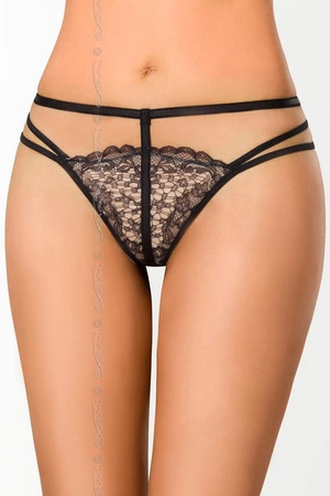 Axami V-7888 Marshmallow Majtki stringi, czarno-beżowy