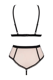 Obsessive Lilines set Nocna komplet biustonosz + stringi, różowy