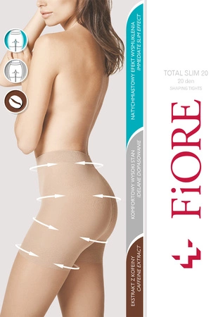 Fiore Total Slim 20 den M5206 Wyrób pończoszniczy rajstopy, light natural