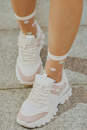 Gabriella Punta code 609 Wyrób pończoszniczy skarpetki, ecri/orange