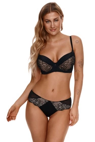 Lupo 2314 Biustonosz push-up, czarno-beżowy