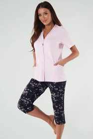 Italian Fashion Evita kr.r. sp.3/4 Nocna piżama, róż/druk