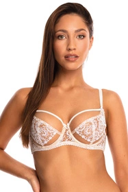 Bella Misteria 36-75 Klasyczna Elegancja Biustonosz miękki, beżowo-biały