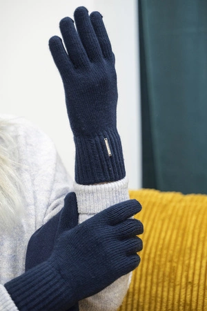 Vivisence 7202 Rękawiczki dzianinowe, granatowy