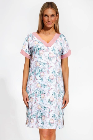 Cornette KR Allison 3 857/266 Nocna koszula, róż/zielony