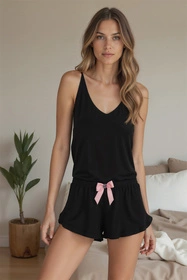 Vivisence 2044 Nocna komplet top + szorty, czarny