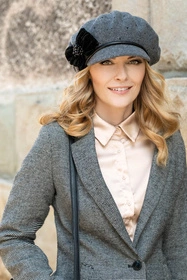 Vivisence 7064 Nakrycie głowy kaszkiet, szary