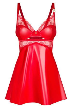 Obsessive Aliosa chemise Nocna komplet koszulka + stringi, red