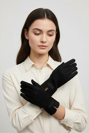 Vivisence 7213 Rękawiczki dzianinowe, black