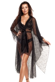 Axami V-10510 Nocna peniuar, czarny