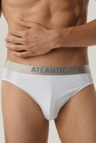 Atlantic 2BMP-013 2-pack Majtki slipy, biały