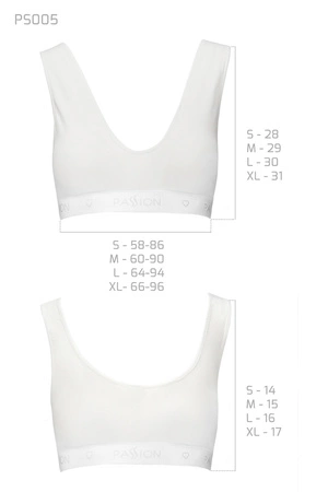 Passion PS005 Biustonosz sportowy, white