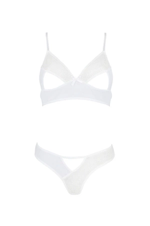 Avanua Adelina set Nocna komplet biustonosz + stringi, white