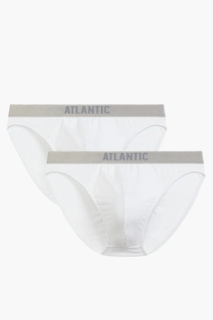 Atlantic 2BMP-013 2-pack Majtki slipy, biały