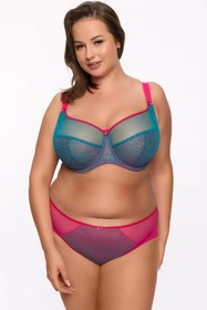 Gaia 1294M Cintia Maxi Biustonosz miękki, turkus-fuksja