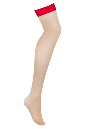 Obsessive S814 stockings Wyrób pończoszniczy pończochy do pasa, czerwony