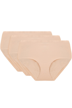 Vivisence 4013 3-pack Majtki wysokie figi, be�owy