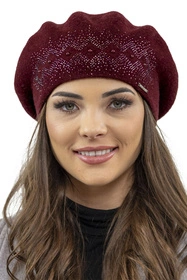 Vivisence 7050 Nakrycie głowy beret, bordowy