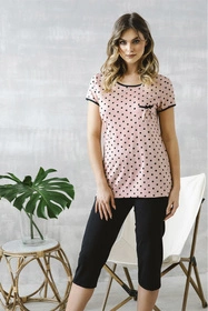 Italian Fashion Bonilla kr.r. sp.3/4 Nocna piżama, druk/czarny