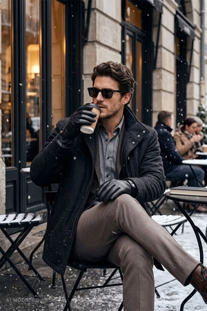 Vivisence MR7202 Rękawiczki skórzane, black