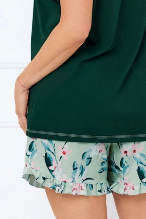 Italian Fashion Florisa kr.r. kr.sp. Nocna piżama, c.zielony/druk