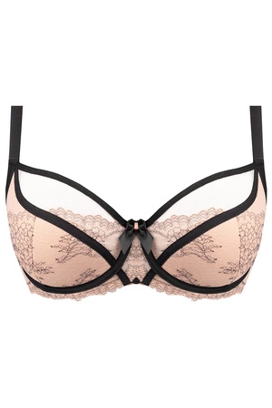 Unikat Atina Biustonosz półusztywniany, beż-czarny