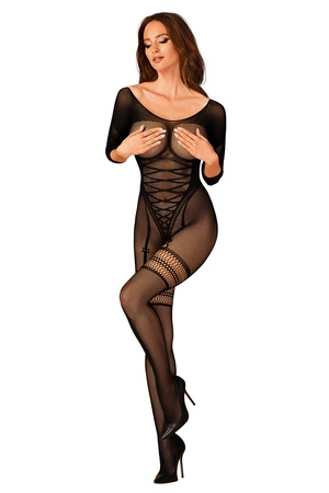 Obsessive G329 bodystocking Body bodystocking, czarny