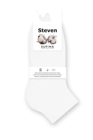 Steven 157 półfrotte Skarpety za kostkę, biały