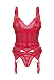 Obsessive Cupide Desir corset Gorset sexy, red