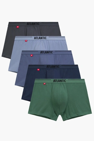 Atlantic 5SMH-004 5-pack Majtki bokserki, grafit/niebieski/denim/indygo/ciemnozielony