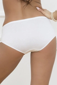 Italian Fashion Inspiracja midi Majtki figi, biały