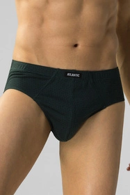 Atlantic 3MP-179 3-pak Majtki slipy, szmaragdowy/czarny/szary