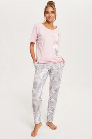Italian Fashion Dracena kr.r. dł.sp. Nocna piżama, róż/druk