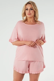 Italian Fashion Styl kr.r. kr.sp. Nocna piżama, pudrowy róż