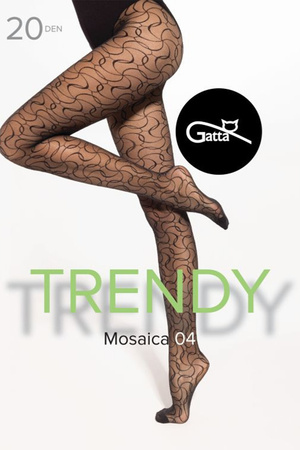 Gatta Mosaica 04 20 DEN Wyr�b po�czoszniczy rajstopy, nero