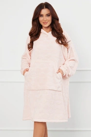 Italian Fashion Runa dł.r. Nocna szlafrok, druk/róż