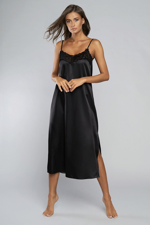 Italian Fashion Dotyk ws.r. d�uga Nocna koszula, czarny