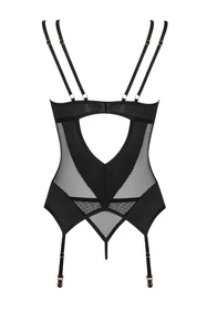 Obsessive Nesari corset Gorset sexy, czarny