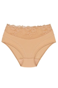 Wol-Bar Eco-Hi Majtki wysokie figi, beżowy