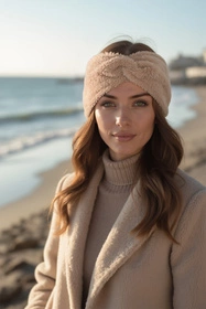 Vivisence 70108 Nakrycie głowy opaska, beżowy