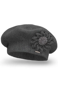 Vivisence 7048 Nakrycie głowy beret, ciemnoszary